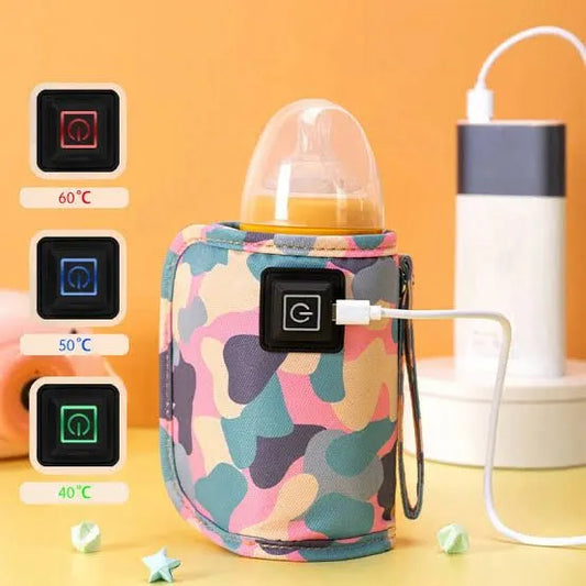 USB Baby Bottle Warmer Bag | Portable Feeder Warmer for Milk & Formula