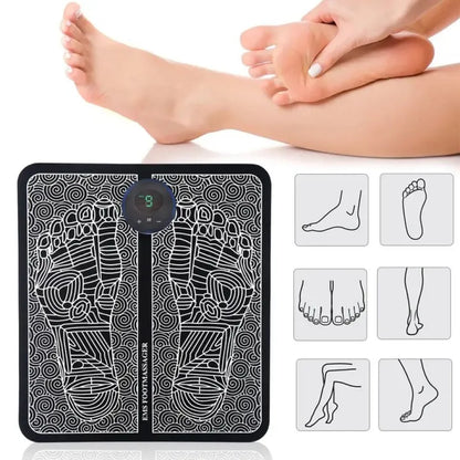 EMS Foot Massager – Electric Muscle Stimulator for Pain Relief & Relaxation