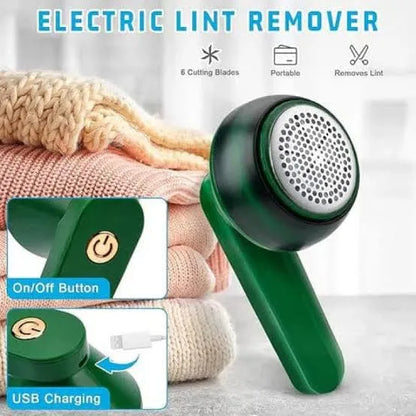 Wireless Fabric Shaver | 6-Blade Electric Lint Remover for Clothes